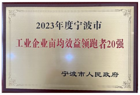 2023年度寧波市工業(yè)畝均效益領跑者20強